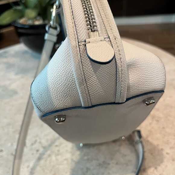 Coach ivory and blue shoulder purse leather - Picture 6 of 14